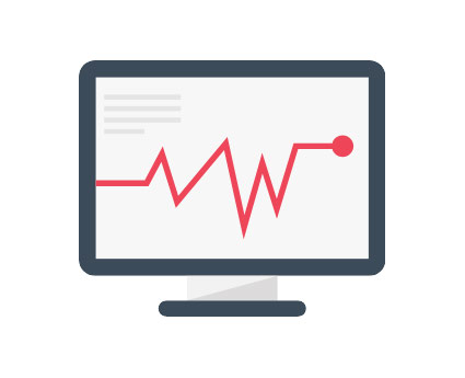 Illustration of an EKG on a screen