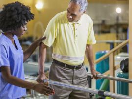 Patient receiving physical therapy