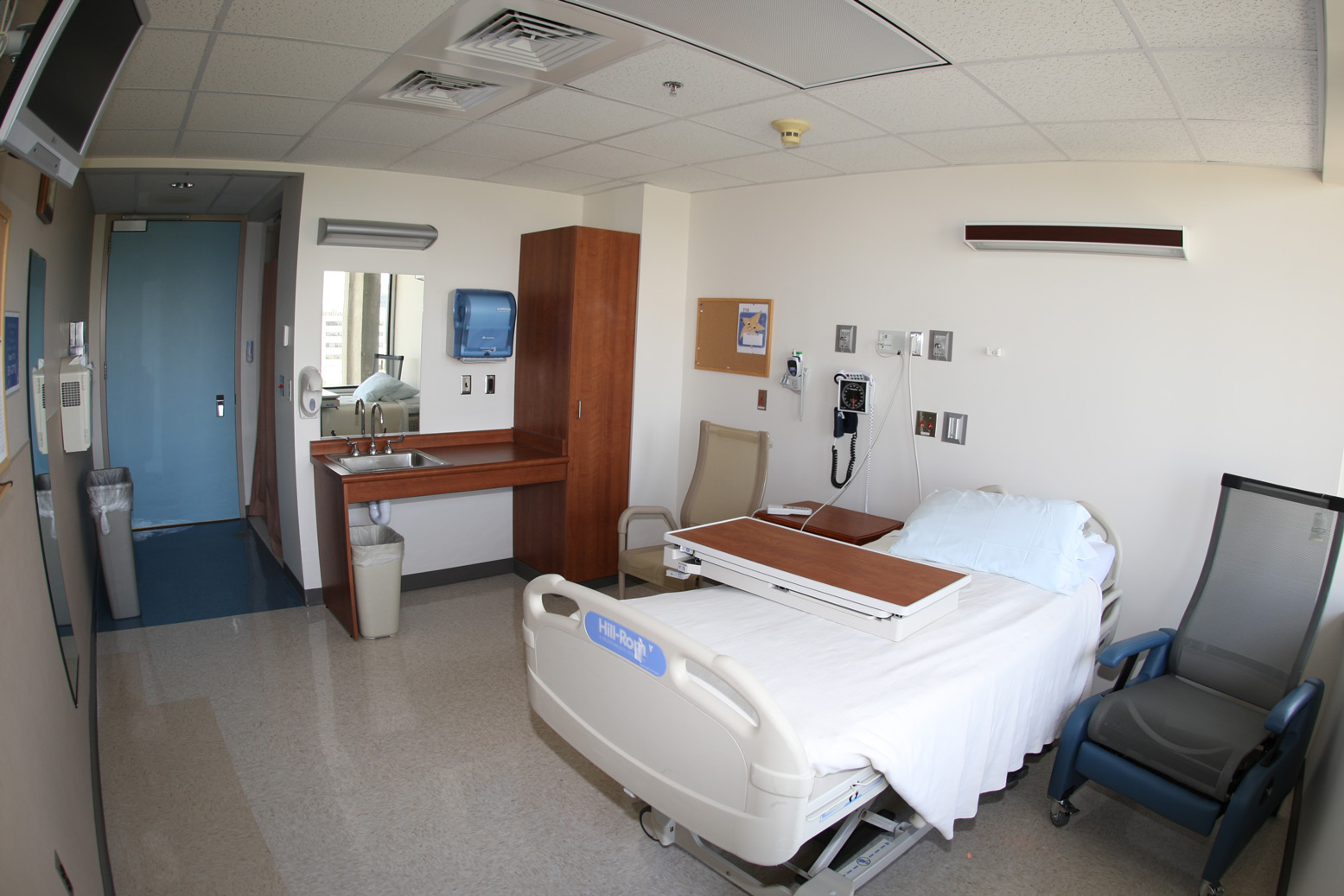 This is an example of a standard patient room.