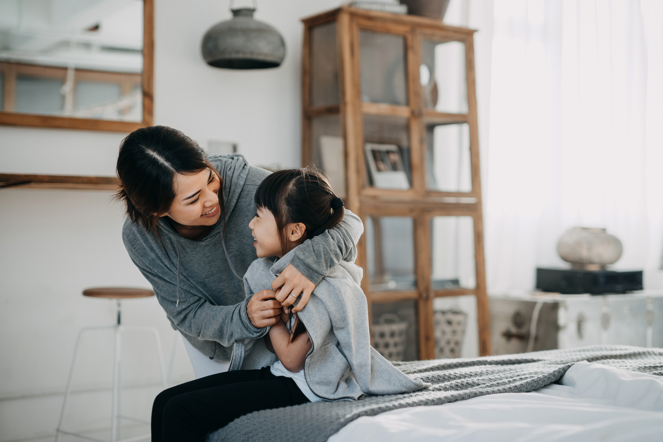 Mom and daughter