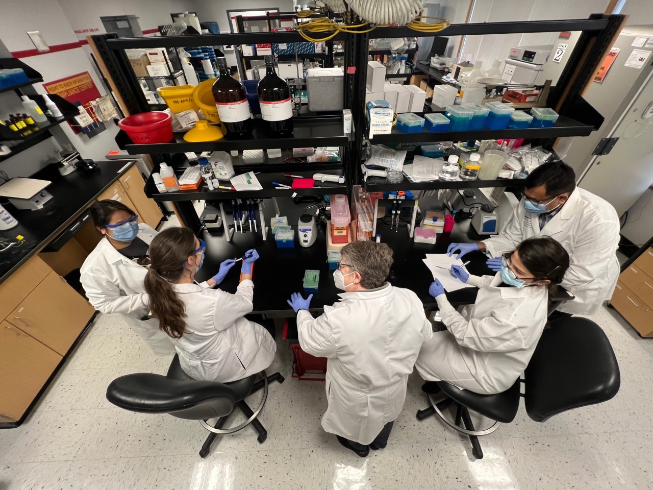 overhead view of lab image