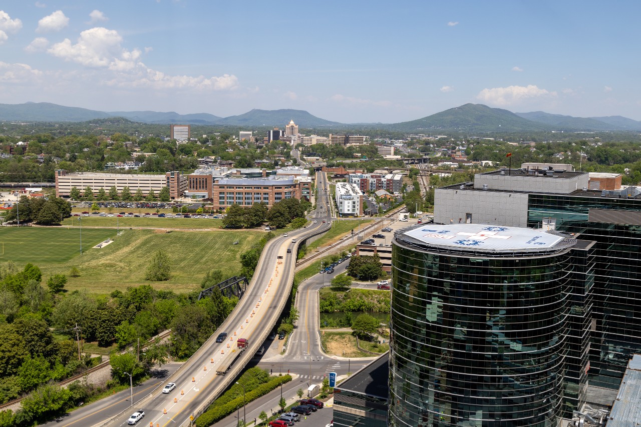 Photo of RMH and downtown Roanoke image
